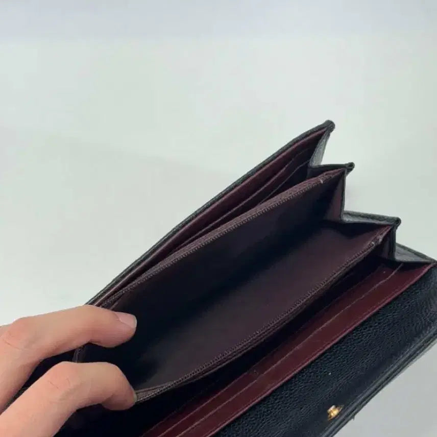 [BUNJANG] Chanel Caviar Gold Trim Long Wallet / 샤넬 캐비어 금장 장지갑