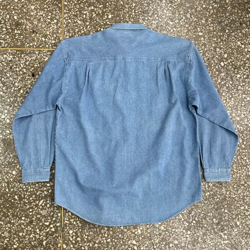 [BUNJANG] Tom Tailor 90s Embroidered Denim Shirt XL / 90s 톰 테일러 데님 셔츠 XL