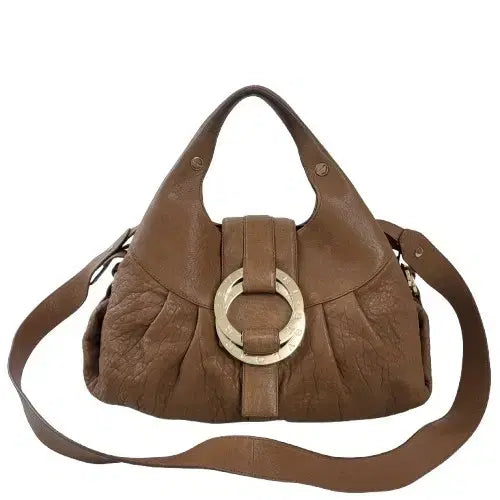 [BUNJANG] Bulgari Chandra Bag Camel 2-Way Leather / 정품 불가리 찬드라백 카멜 2-WAY