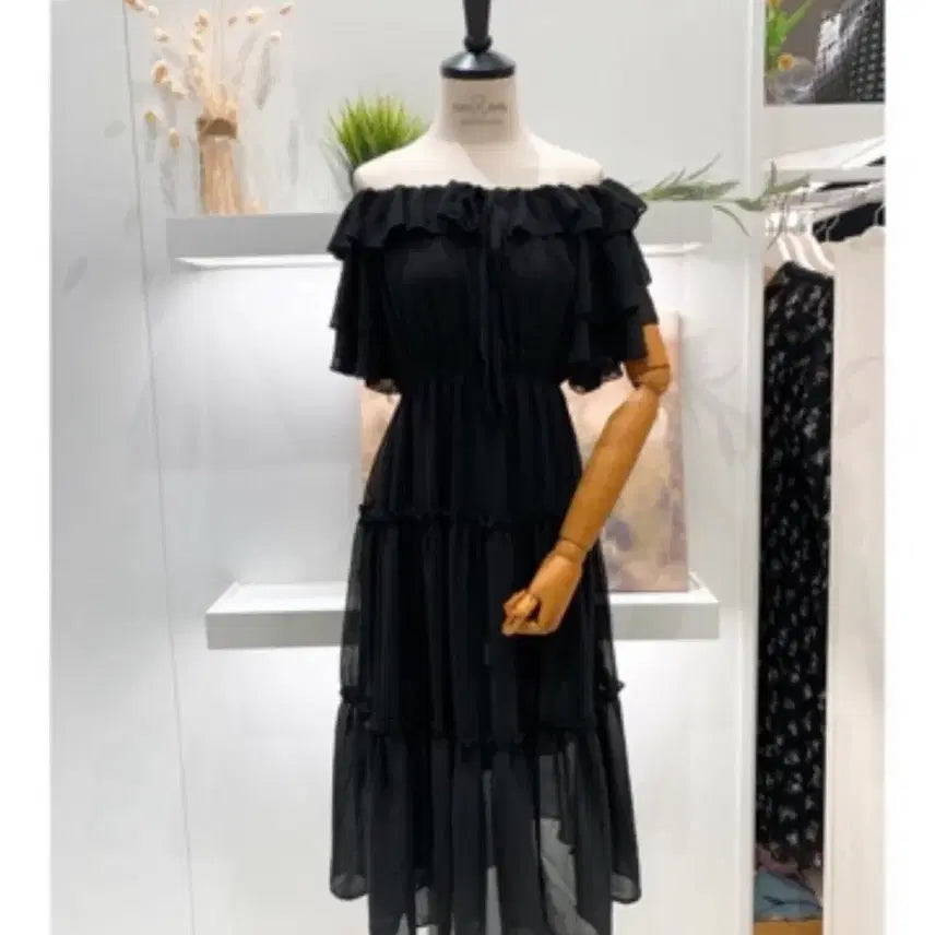 [BUNJANG] Boo Roo &amp; Judy Off-Shoulder Convertible Dress Black / 부루앤쥬디 오프숄더 겸용 원피스 블랙(새상품)