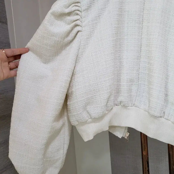 [BUNJANG] Unbranded Volume Sleeve Crop Jacket / 펄 볼륨소매 크롭자켓
