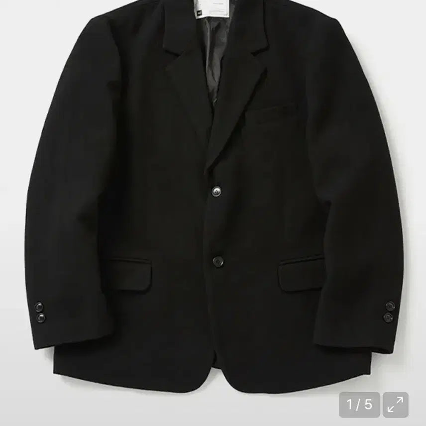 [BUNJANG] Wool Blend Oversized Blazer Jacket / 윗 울 오버 블레이저 블랙 자켓