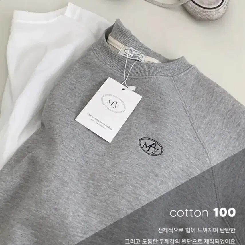 [BUNJANG] UnderB Maybe Gray Crewneck Sweatshirt / 정가 45000원 언더비 자체제작 메이비 맨투맨