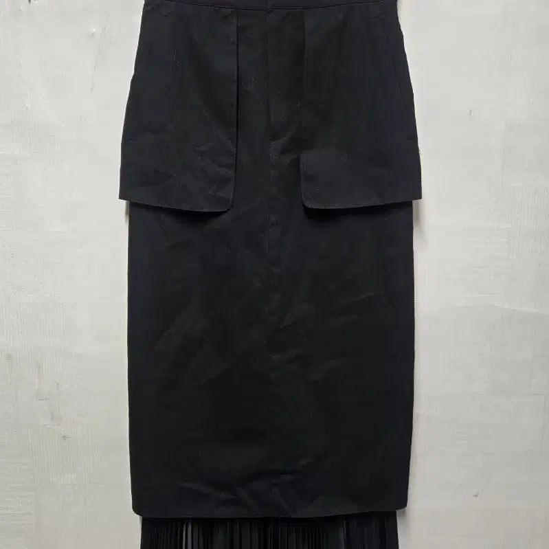 [BUNJANG] Giltfree Layered Pleated Maxi Skirt / 길트프리 레이어드 플리츠 스커트 S