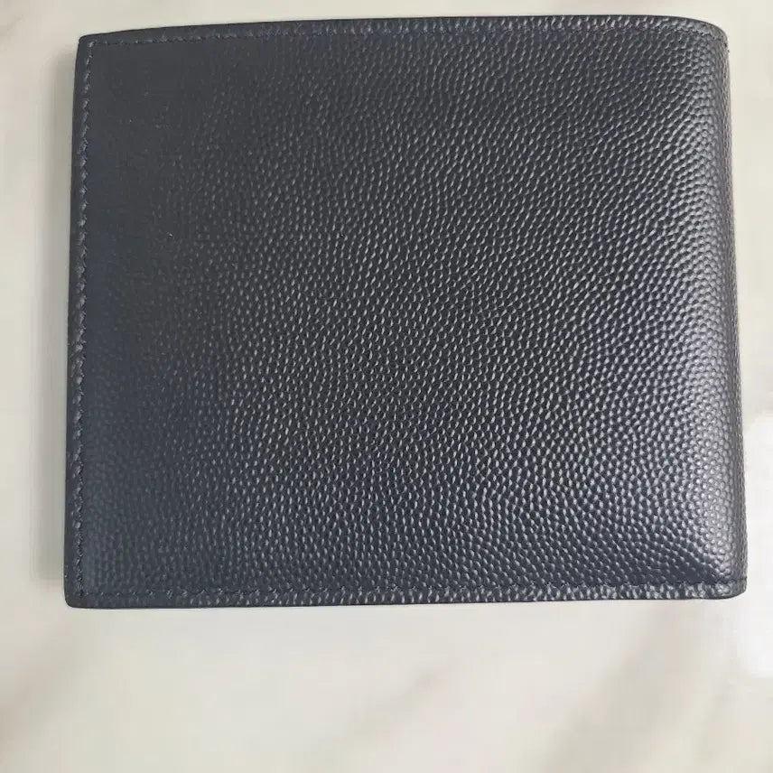[SOLD OUT] 생로랑 YSL 로고 모노그램 캐비어 흑장 남성 반지갑