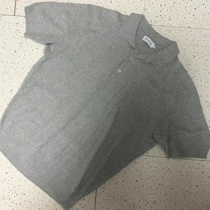 [BUNJANG] Steady Everywear Knit Collar T-Shirt Size 2 / 스테디에브리웨어 니트카라티 2사이즈