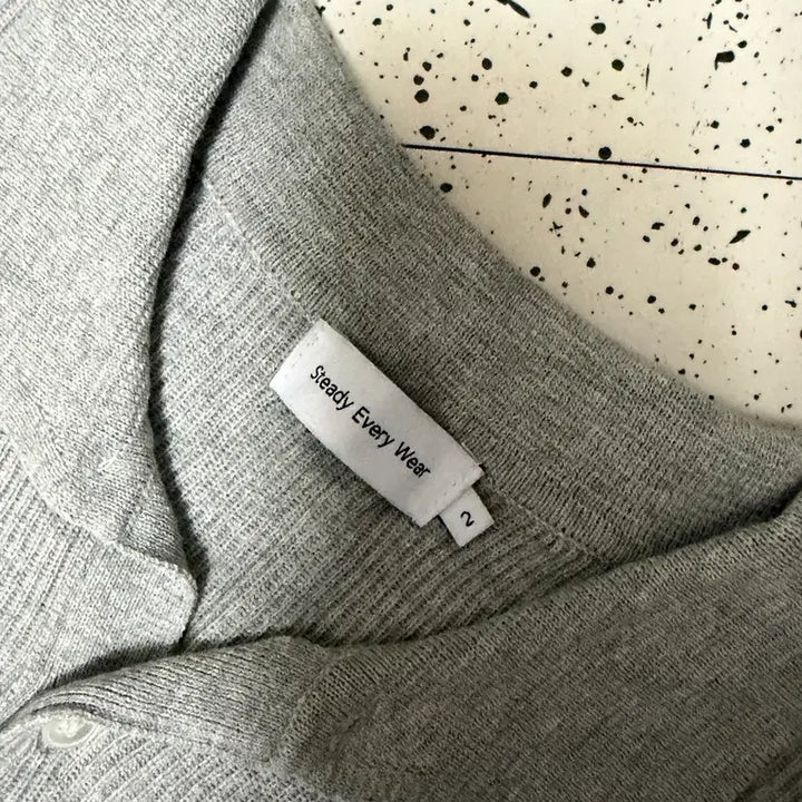 [BUNJANG] Steady Everywear Knit Collar T-Shirt Size 2 / 스테디에브리웨어 니트카라티 2사이즈