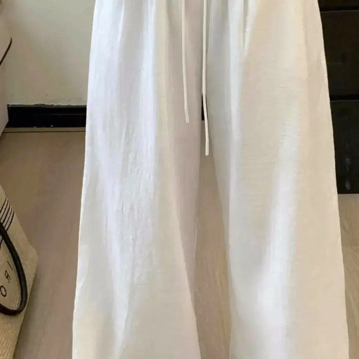 [BUNJANG] White Wide Leg Pants / 화이트 와이드 팬츠.새상품