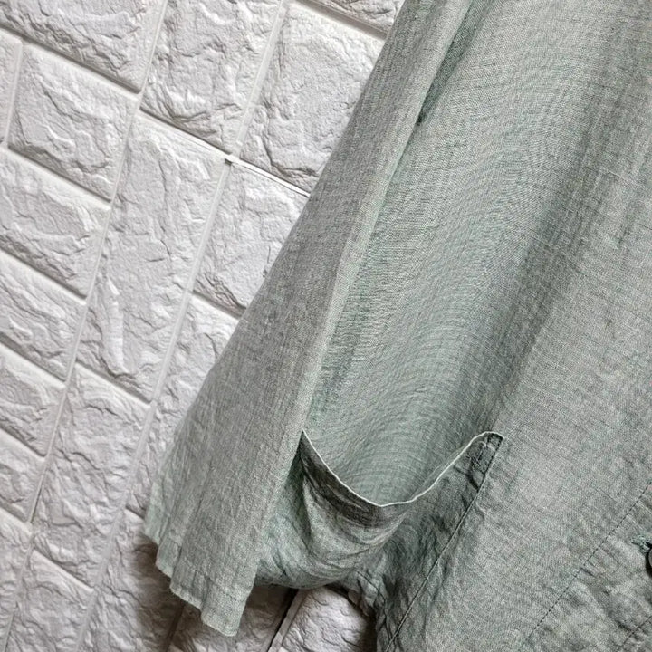 [BUNJANG] Shamale Green Linen 100% Check Jacket / Shamale 그린 린넨100 잔체크자켓