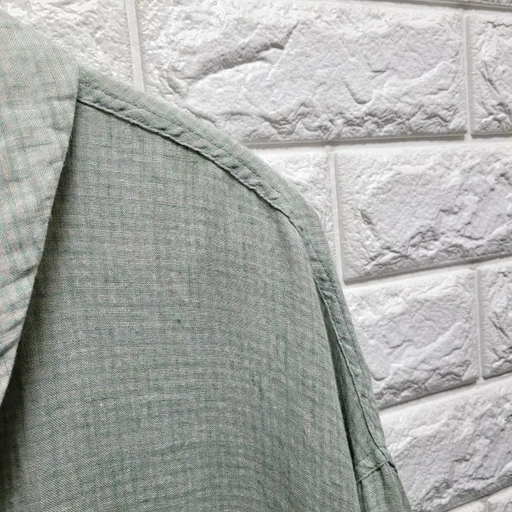 [BUNJANG] Shamale Green Linen 100% Check Jacket / Shamale 그린 린넨100 잔체크자켓