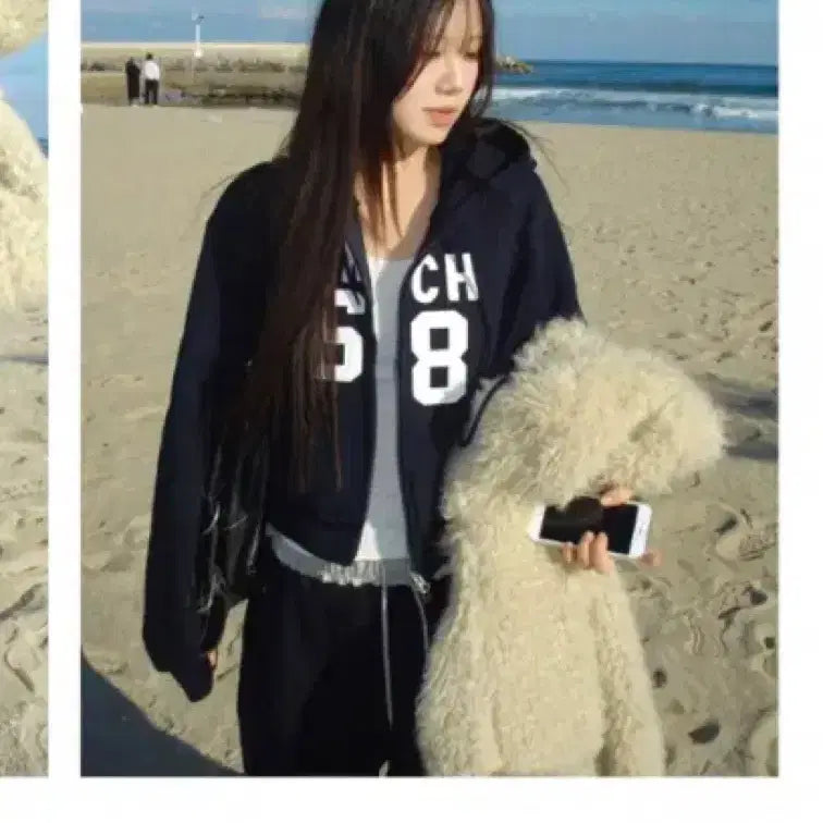 [BUNJANG] Our Cabinet Navy Hoodie / 아워캐비넷 후드집업