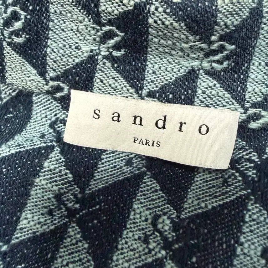 [BUNJANG] Sandro Monogram Blue Dress / 산드로 블루 모노그램 드레스