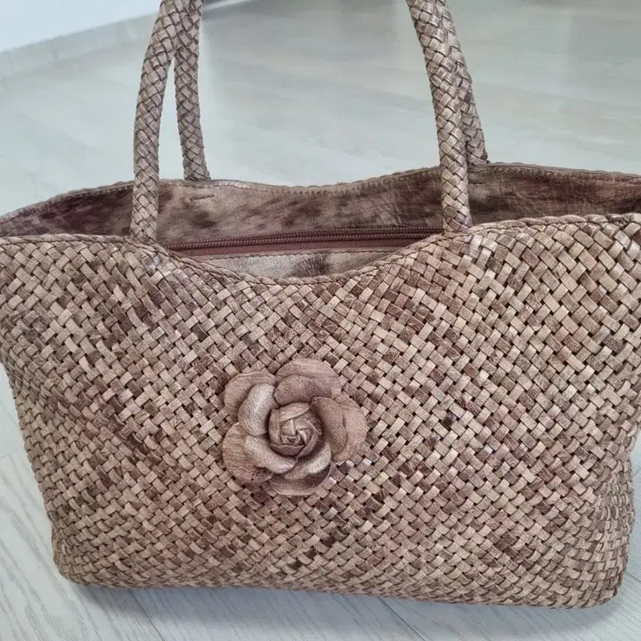 [BUNJANG] Summer Braided Leather Shoulder Bag / 여름숄더가죽가방