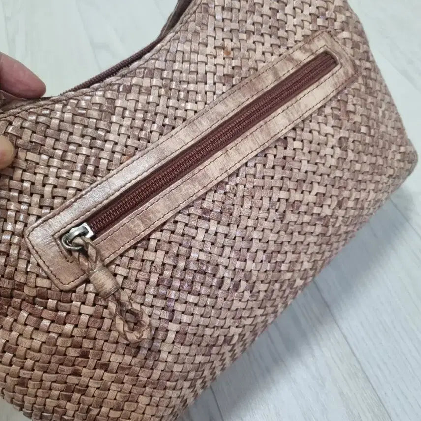 [BUNJANG] Summer Braided Leather Shoulder Bag / 여름숄더가죽가방