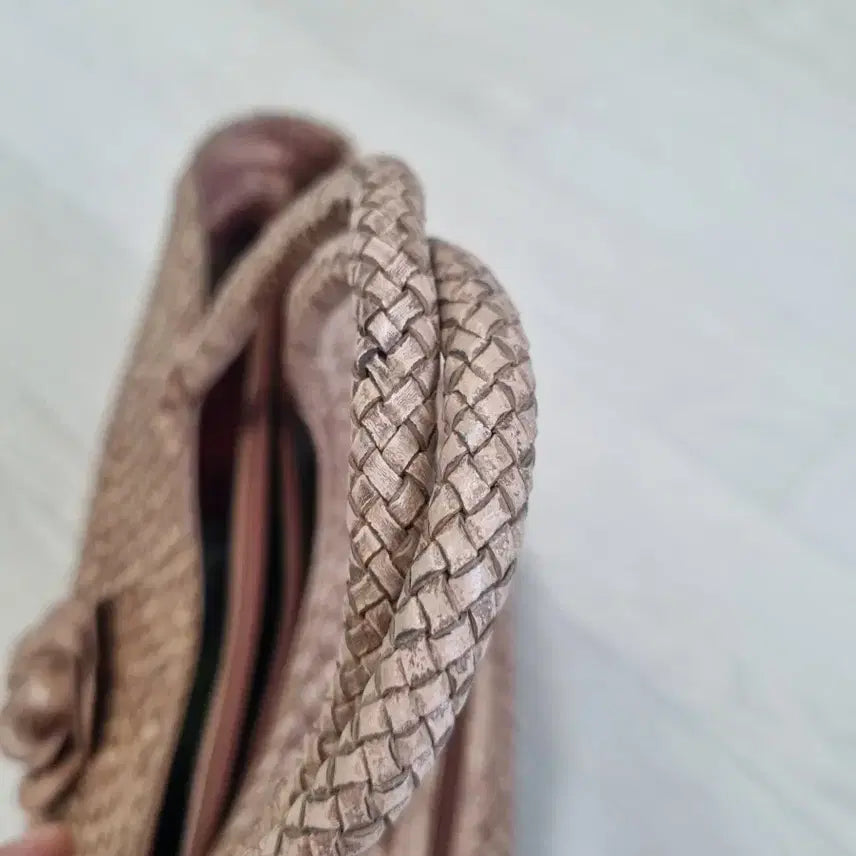[BUNJANG] Summer Braided Leather Shoulder Bag / 여름숄더가죽가방