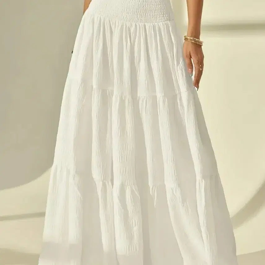 [BUNJANG] Ruffle Maxi Skirt Sky Blue / 캉캉 롱 스커트 하늘색.새상품.