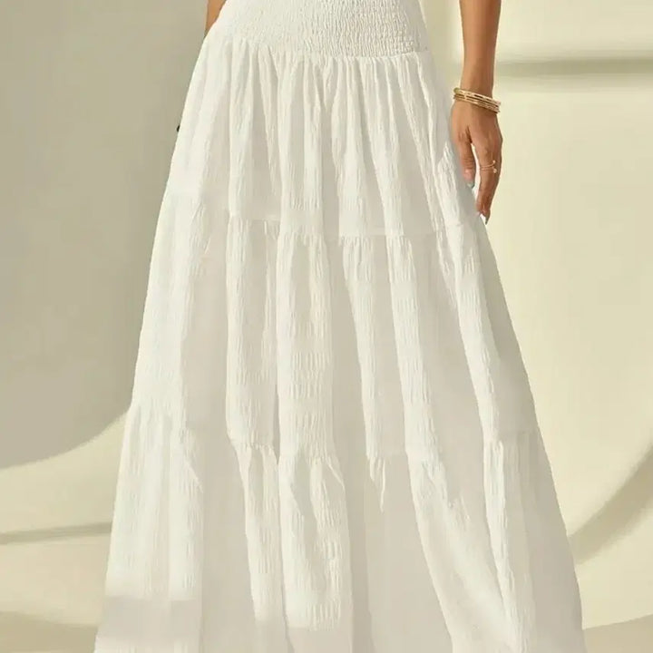 [BUNJANG] Ruffle Maxi Skirt Sky Blue / 캉캉 롱 스커트 하늘색.새상품.
