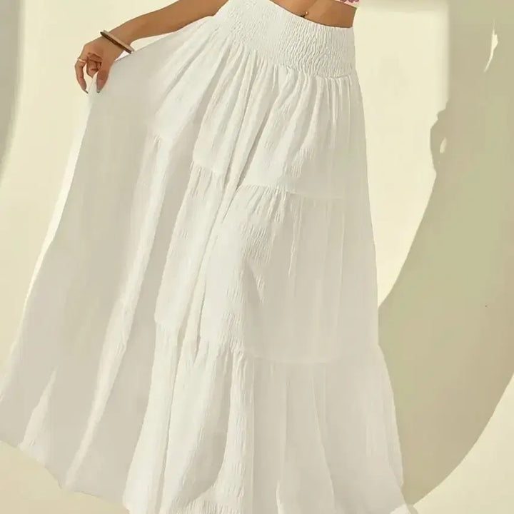 [BUNJANG] Ruffle Maxi Skirt Sky Blue / 캉캉 롱 스커트 하늘색.새상품.