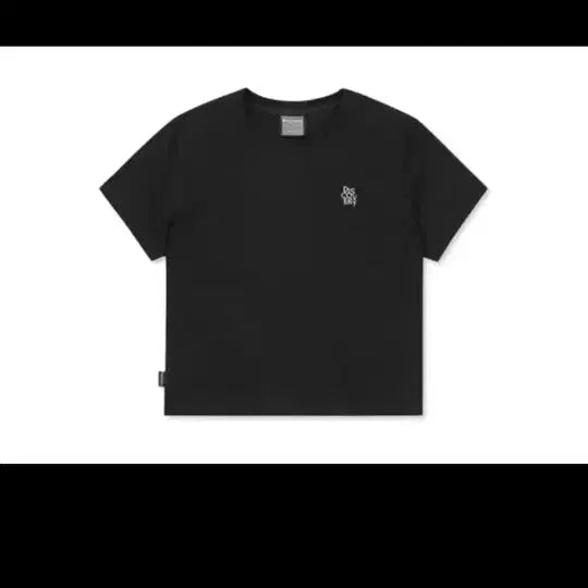 [BUNJANG] Discovery Crop Black Short Sleeve T-Shirt / 디스커버리 크롭 블랙 반팔