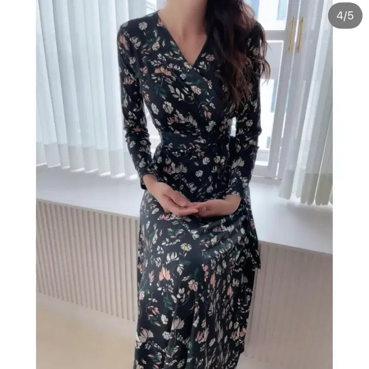 [BUNJANG] Lapmine Floral Long Dress / 랩미인 롱원피스