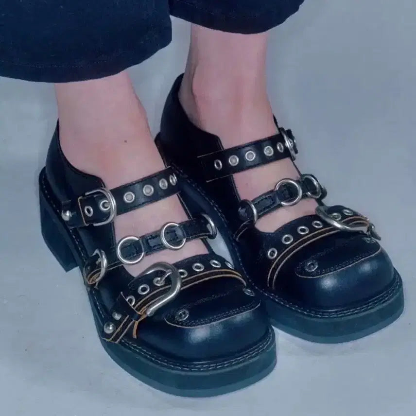 [BUNJANG] Vacant Archive Sasha Strap Mary Jane Boots / 베이컨트 아키이브 신발 메리제인 로퍼 부츠 240