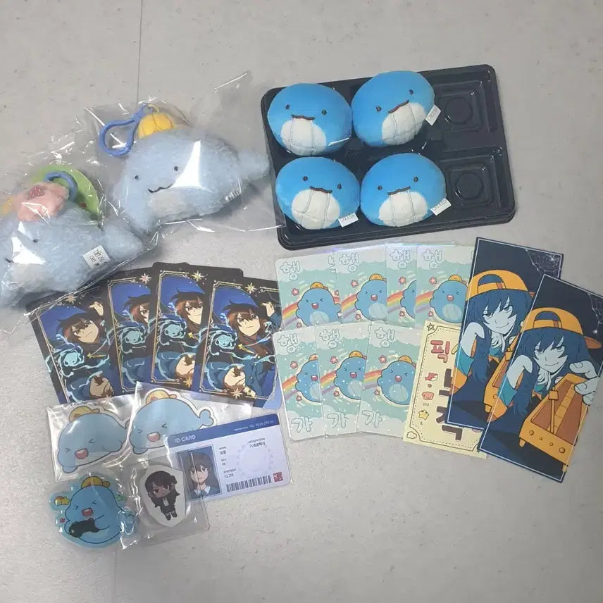 [BUNJANG] Pixelry Jjaltteok Pop-up Bundle Set (Merchandise, ID Card, Doll Keychain, Ticket) / 픽셀리 잠뜰 굿즈 세트 일괄 찹쌀떡 팝업 아이디카드 인형키링 티켓