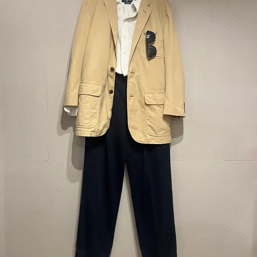 [BUNJANG] Polo Cotton Blazer Jacket / 폴로 코튼 블레이저 쟈켓