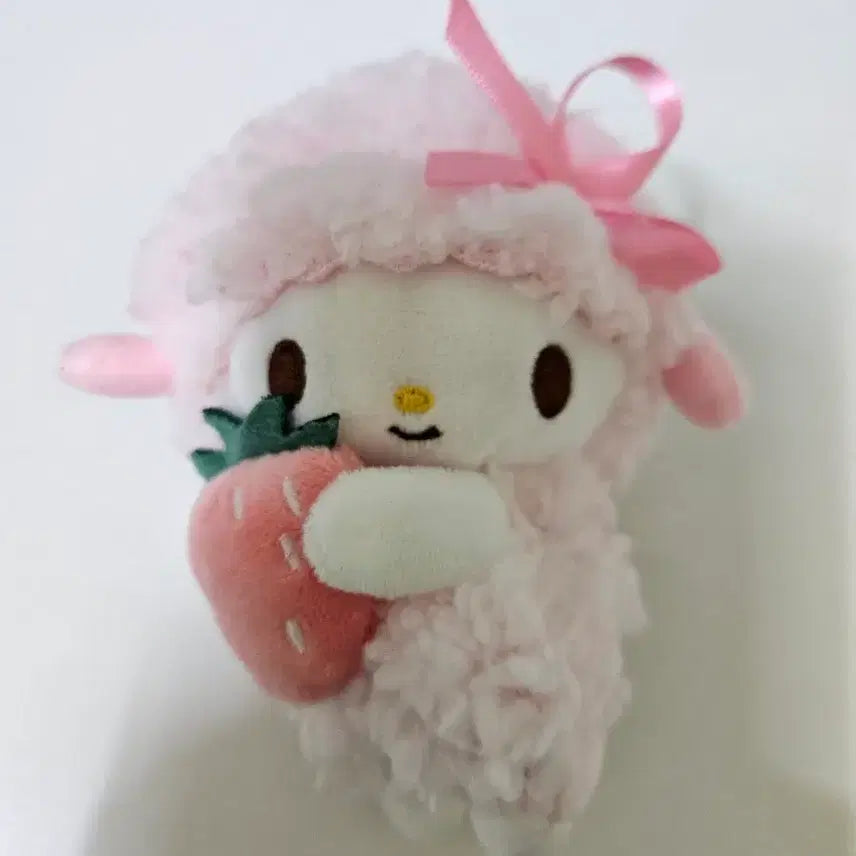[BUNJANG] Sanrio My Melody Piano Strawberry Plush Keyring / 산리오 피아노 딸기 인형 키링 핑크 마이멜로디 마멜 키링