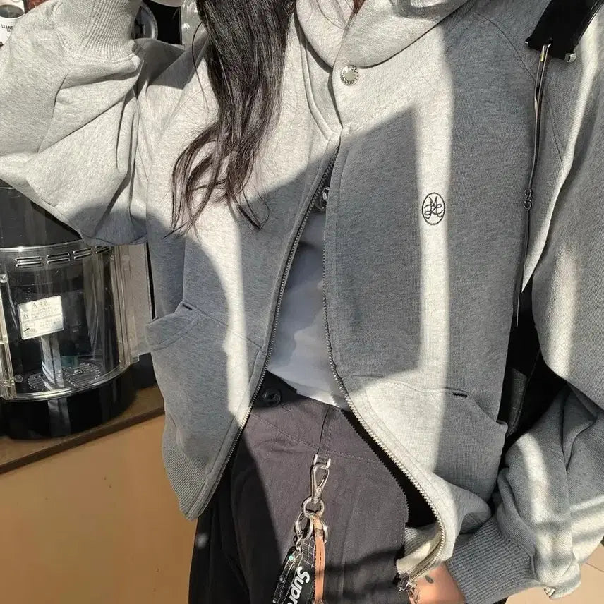 [BUNJANG] Modestmood Essential Hoodie Zip-up (Melange) / [모데스트무드] Essential Hoodie Zip-up(멜란지)