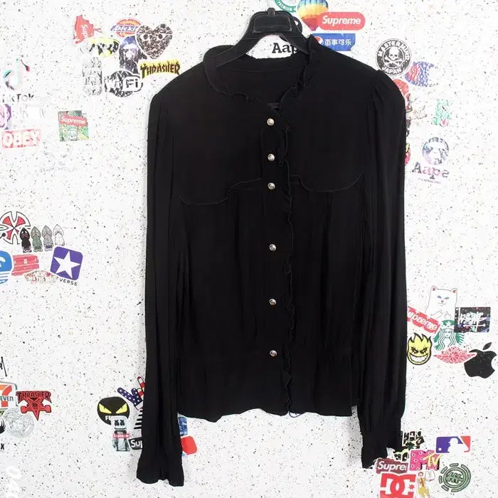 [BUNJANG] Derek Lam Viscose Satin Shirt Blouse / 여성66 / 데렉램 비스코스 새틴 셔츠블라우스BK 33-20