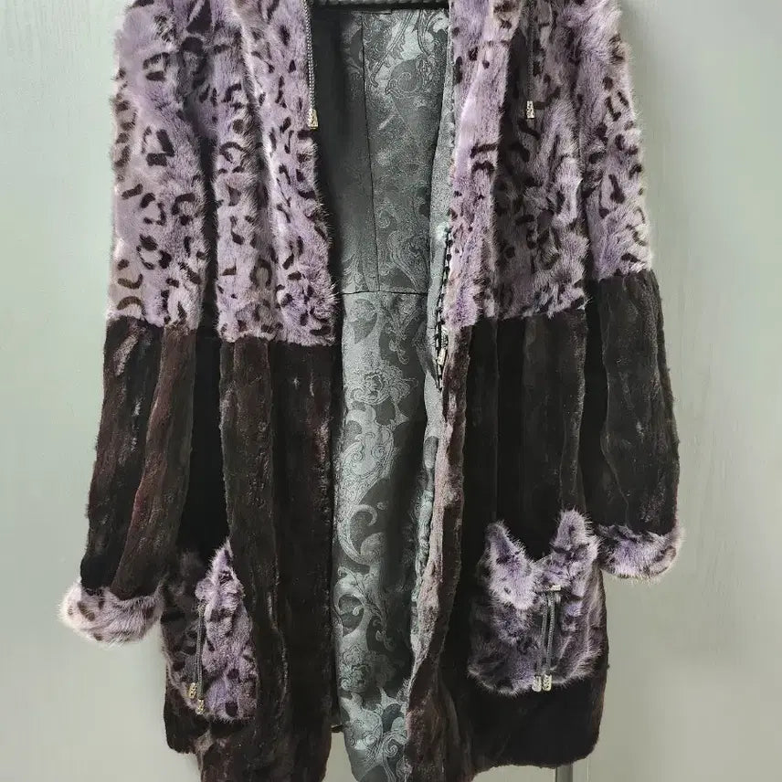 [BUNJANG] Lilyen Leopard Mink Hooded Jacket / Lilyen 밍크 호피밍크 후드자켓