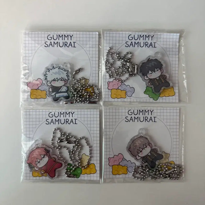 [BUNJANG] Gintama Acrylic Keyring Set / 은혼 미니 아크릴 키링 세트