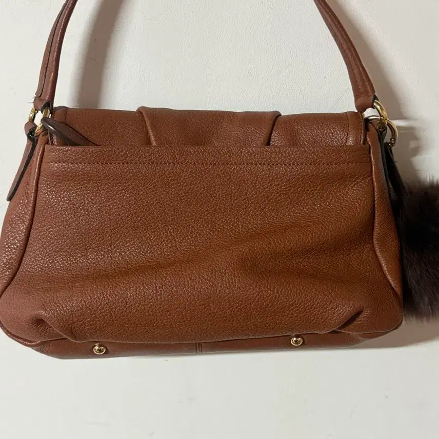 [SOLD OUT] 정품 닥스 DAKS 브라운 엠보 레더 모노그램 숄더백 퍼참