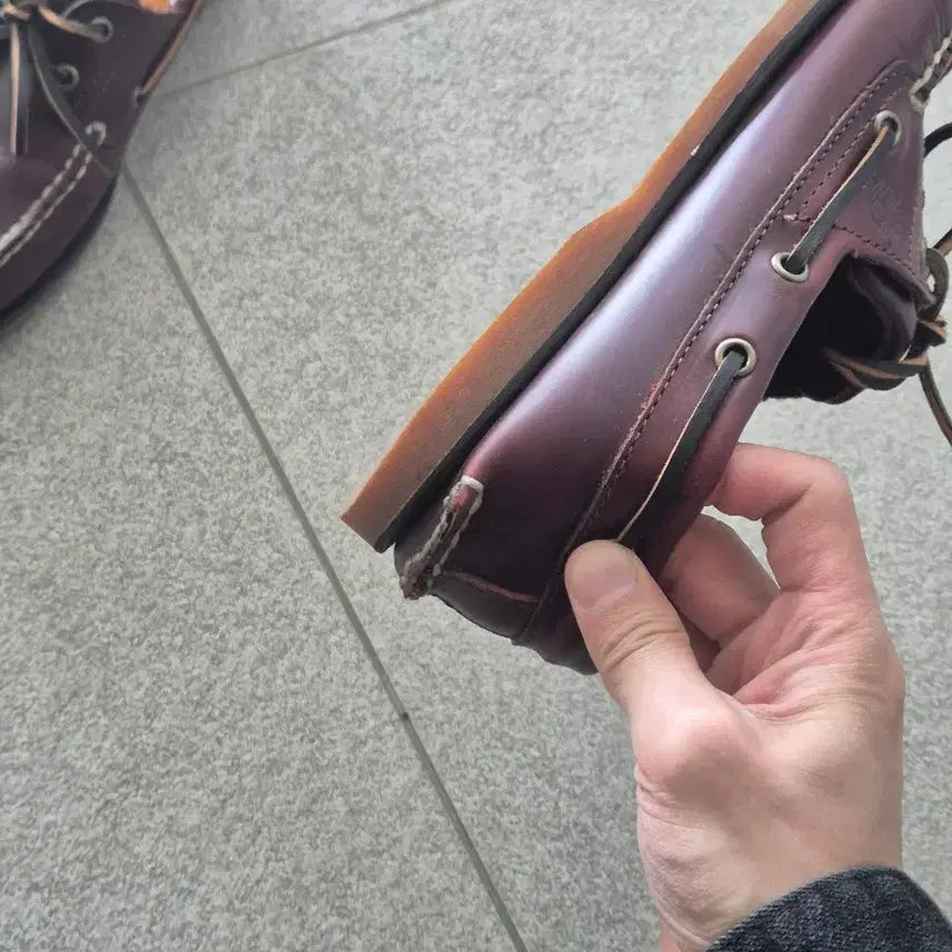 [BUNJANG] Timberland 2-Eye Boat Shoes Burgundy Size 265 / 팀버랜드 보트슈즈 2아이 265