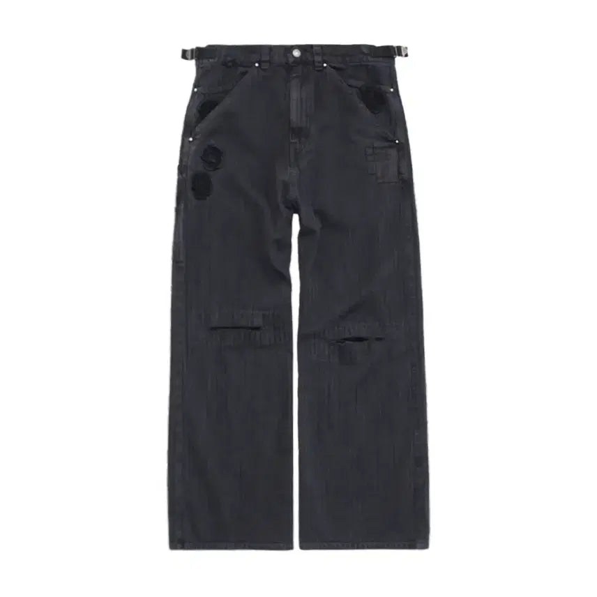 [BUNJANG] Polytelu 1011 Cross Patched Stripe Gosima Pants / 3)폴리테루 1011 크로스 패치드 스트라이프 고시마 팬츠