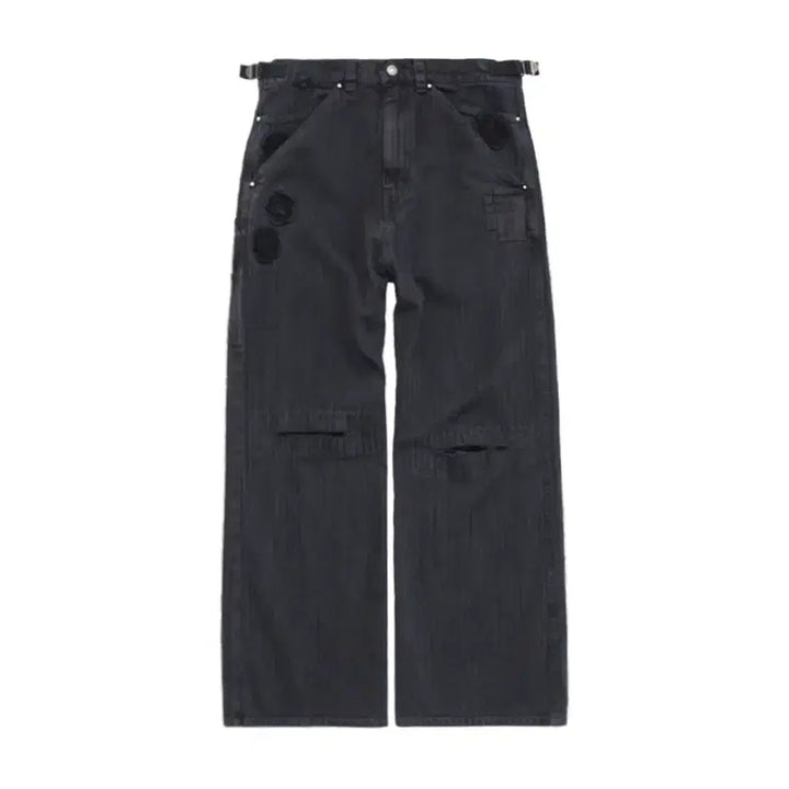 [BUNJANG] Polytelu 1011 Cross Patched Stripe Gosima Pants / 3)폴리테루 1011 크로스 패치드 스트라이프 고시마 팬츠