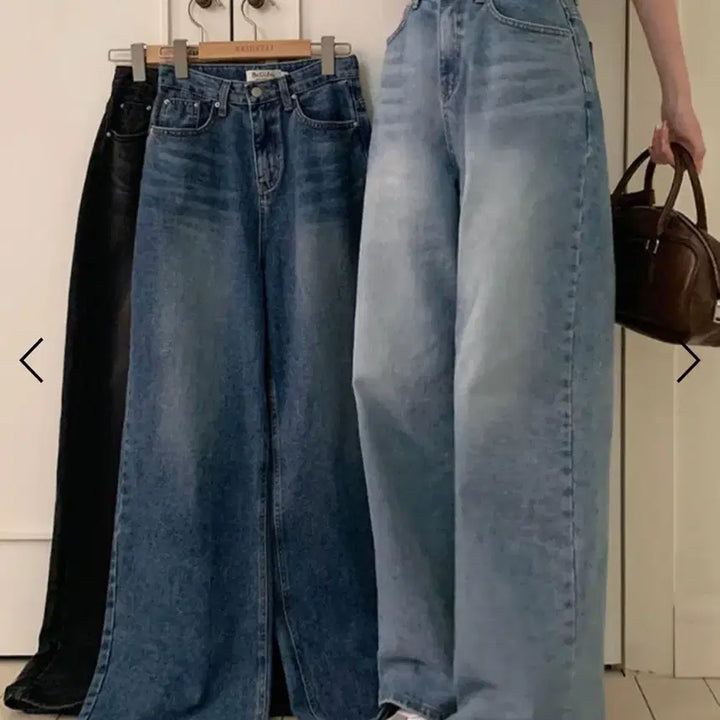 [BUNJANG] Beidelli Ocean Wide Denim Pants (Black Wash) - Size L Short / 베이델리 오션 와이드 데님 팬츠_흑청 L 숏