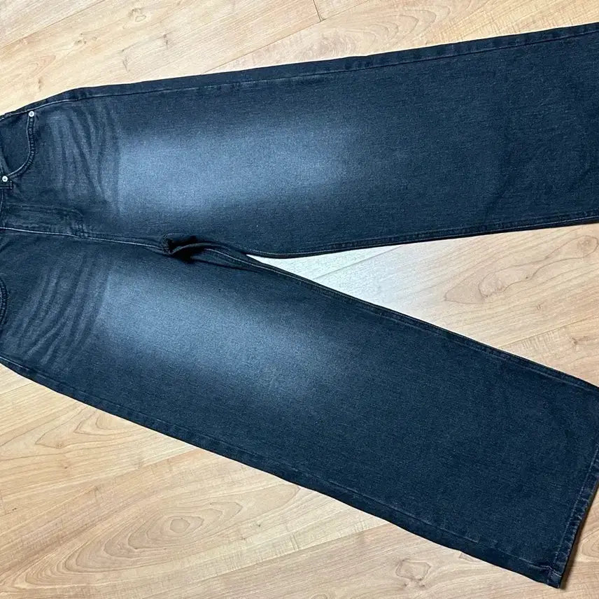 [BUNJANG] Beidelli Ocean Wide Denim Pants (Black Wash) - Size L Short / 베이델리 오션 와이드 데님 팬츠_흑청 L 숏