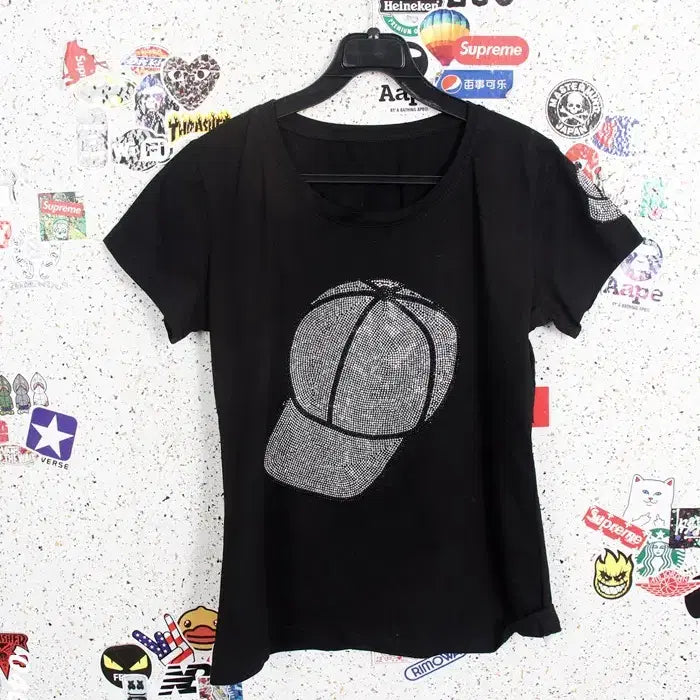 [BUNJANG] BLSSNZ Beaded Black T-shirt (Women&