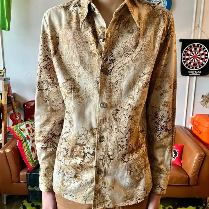 [BUNJANG] TORNADO MART Archive Vintage Graphic Print Shirt / TORNADO MART 토네이도 마트 아카이브 일본 빈티지 셔츠 남방