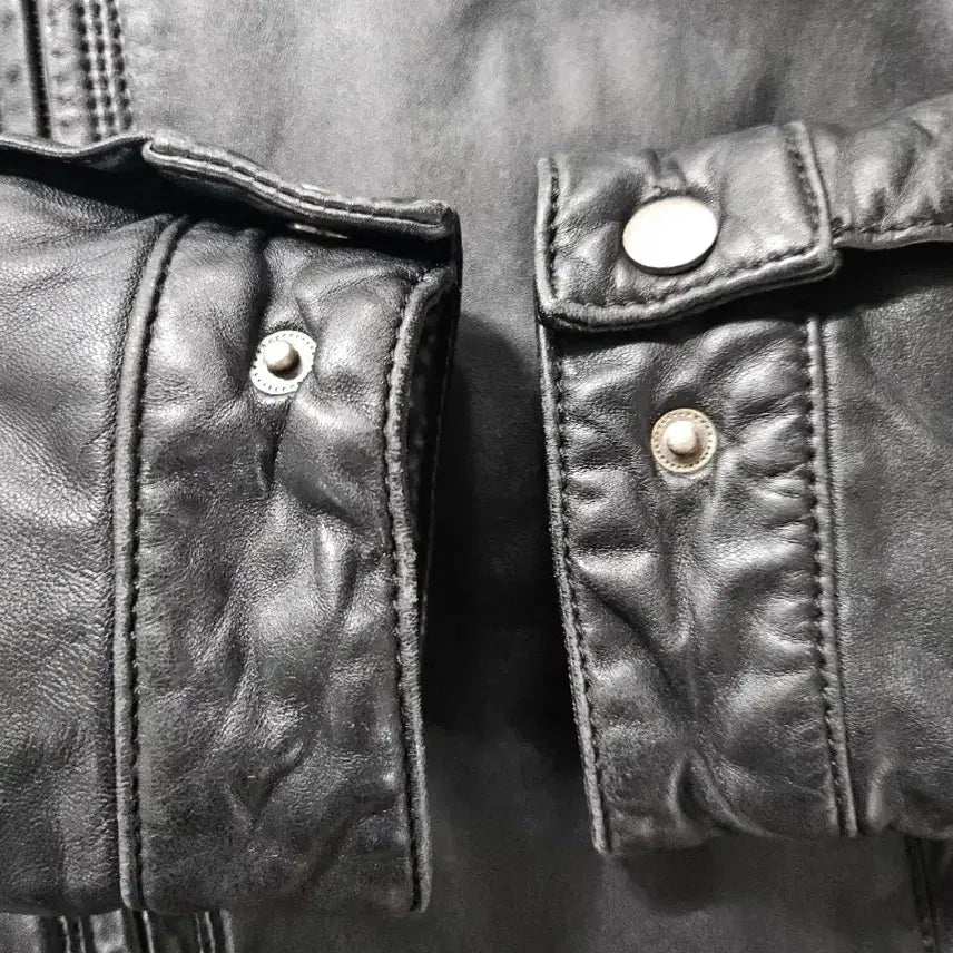 [BUNJANG] SAP Lambskin Leather Jacket / SAP 양가죽 자켓  남성 가죽자켓  100