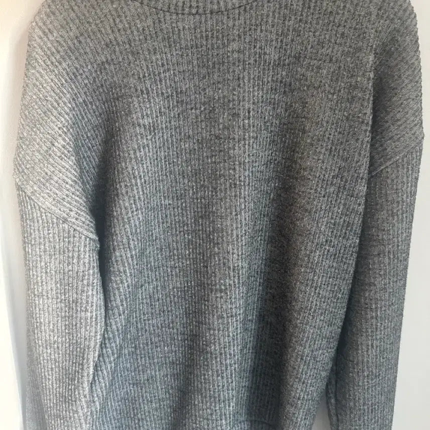 [BUNJANG] Gray Ribbed Knit Sweater / 골지 니트