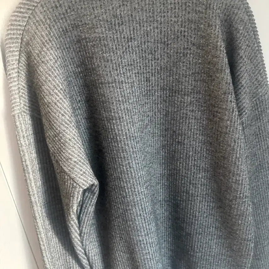 [BUNJANG] Gray Ribbed Knit Sweater / 골지 니트