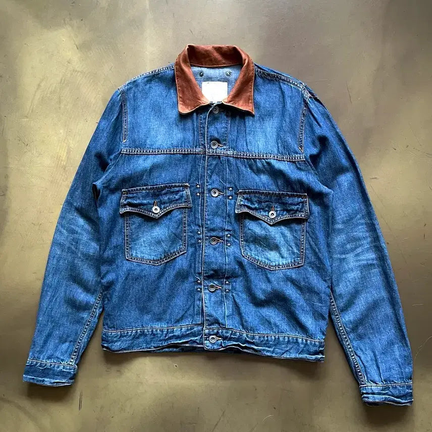 [BUNJANG] TAKEO KIKUCHI Vintage Denim Trucker Jacket / TAKEO KIKUCHI 타케오키쿠치 일본 빈티지 데님 트러커 자켓