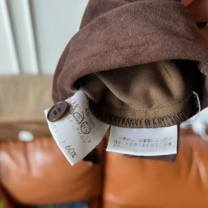 [BUNJANG] KRIZIA Vintage Peach Skin Suede Brown Shirt / KRIZIA 크리지아 빈티지 피치스킨 스웨이드 브라운 셔츠 남방