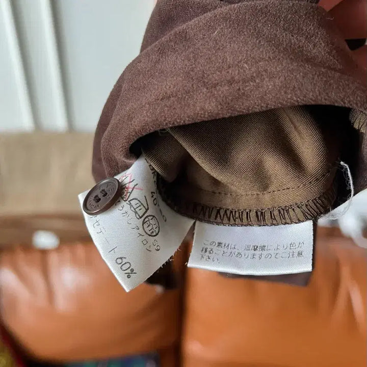 [BUNJANG] KRIZIA Vintage Peach Skin Suede Brown Shirt / KRIZIA 크리지아 빈티지 피치스킨 스웨이드 브라운 셔츠 남방