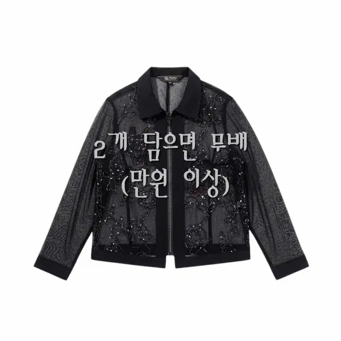 [BUNJANG] Kim Chang-sook Lace Zip-Up Shirt Blouse BK / 여성99 / 김창숙 레이스 집업 셔츠블라우스BK 33-24