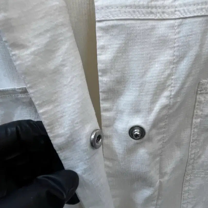 [BUNJANG] SYSTEM Linen Blend Shirt Jacket White / 시스템 SYSTEM 린넨 혼방 셔츠 자켓 화이트 55~66 여유핏