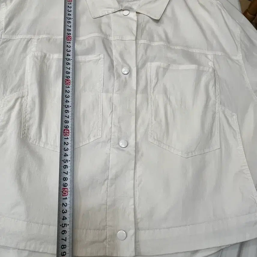 [BUNJANG] SYSTEM Linen Blend Shirt Jacket White / 시스템 SYSTEM 린넨 혼방 셔츠 자켓 화이트 55~66 여유핏