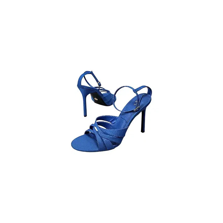 [BUNJANG] ZARA Blue Strap Heel Sandals / 자라 블루 스트랩 힐 샌들